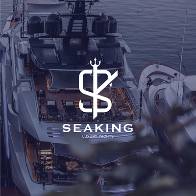 SEA KING adobe illustrator adobe photoshop blue boats branding cool creative design geometric graphic design illustration logo luxury minimal ocean water white yachts