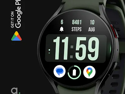 Huge Time: Wear OS watch face amoled watch faces amoledwatchfaces android wear galaxywatch galaxywatch6 googleplay watchface watchfaces wear os wearable