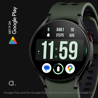 Huge Time: Wear OS watch face amoled watch faces amoledwatchfaces android wear galaxywatch galaxywatch6 googleplay watchface watchfaces wear os wearable