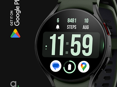 Huge Time: Wear OS watch face amoled watch faces amoledwatchfaces android wear galaxywatch galaxywatch6 googleplay watchface watchfaces wear os wearable