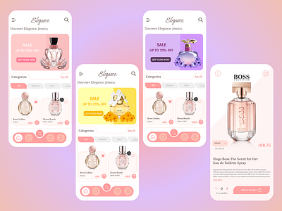 Perfume Shop App animation app app ui inspiration application branding e commerce ecommerce mobile app ui inspiration onlineshop perfume perfume shop perfume shop app shop ui ui design ui ux