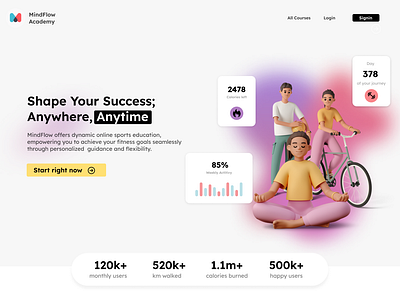 MindFlow Web UI design figma ui ui ux web