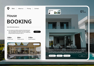 House Booking | Concept shot booking booking platform concept design figma house landing page rent shot ui ux villa web