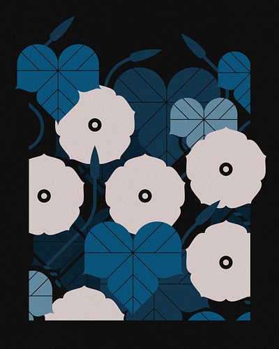 MOONFLOWER (2023) design floral flowers illustration minimal illustration nature plants vector wildlife