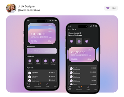 UI UX Design Virtual Bank App app branding design mobile mobile application ui ui ux design ux