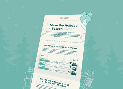Holiday Spending Infographic 2023 for Cardlytics budget data ecommerce gift guide holiday illustrations infographic seasonal spending