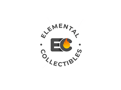 Elemebtal collectibles logo animation animation card fire logo logotype motion motion graphics negative space
