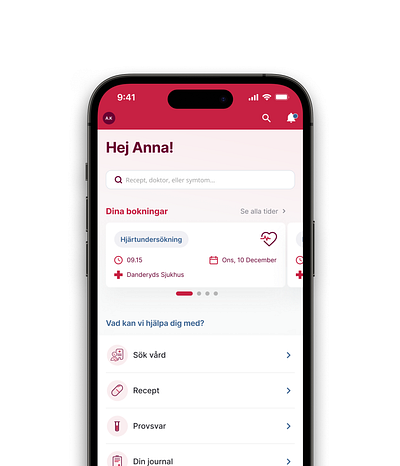 A new look for 1177, The Swedish national health information app app ui ux