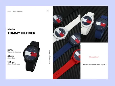 Ui Design for a wristwatch store app branding design graphic design typography ui