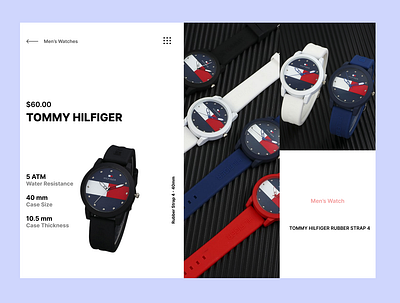 Ui Design for a wristwatch store app branding design graphic design typography ui
