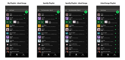 Swipe-to-action gesture for Spotify app design idea music playlist spotify swipe actions ui