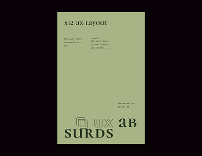 #12 ux layout - ux absurds css3 html5 poster ux