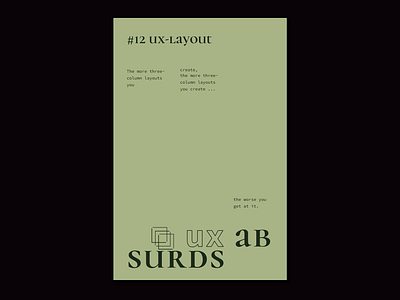 #12 ux layout - ux absurds css3 html5 poster ux