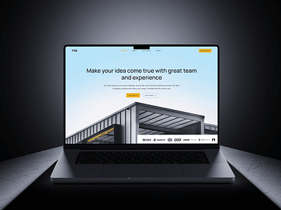 TCS Construction Company Landing Page branding design graphic design landingpage typography ui ux