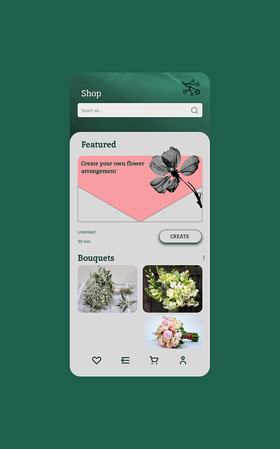 flower shop app app design flowes shop ui