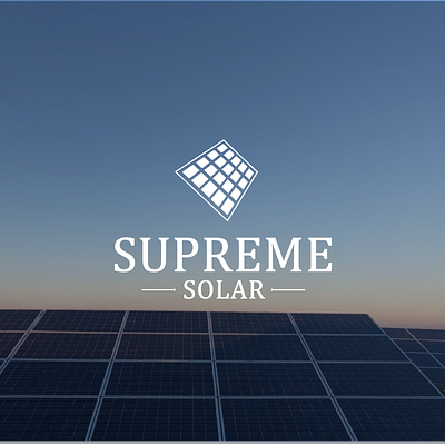 Логотип для сонячної електростанції Supreme Solar branding design graphic design logo vector