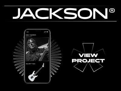 Jackson Guitars — e-commerce anthrax design ecommerce guitars jackson guitars main page mobile design music randy rhoads rock slipknot typography visual design web