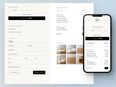 RH.COM Checkout and Commerce Experience apple pay checkout commerce design design system ecommerce furniture luxury mobile modern retail search ui ux visual