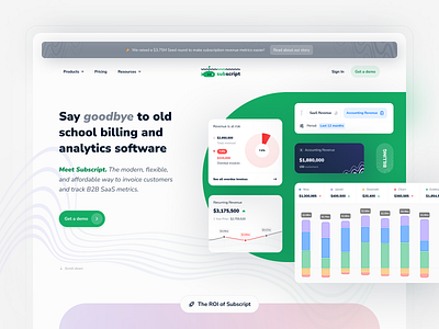 New Concept for Homepage analytics animation app billing chart creative dark design finance green home invoice landing lines logo page ui ux web white