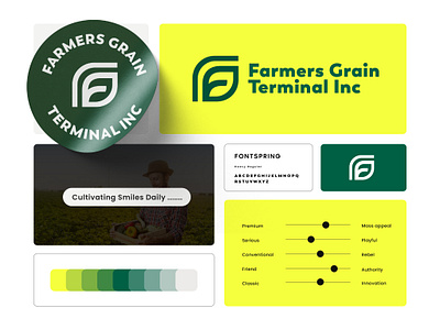 "Future-Ready Farming: Farmers Grain Terminal's New Look agriculture agriculture branding agriculture logo brand guideline brand guidelines brandbook branding branding agency branding and identity branding deck creative logo farm logo farming farming branding logo designer plant logo startup branding
