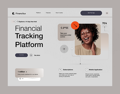 Test project/ Financial Tracking Platform branding design ui ux