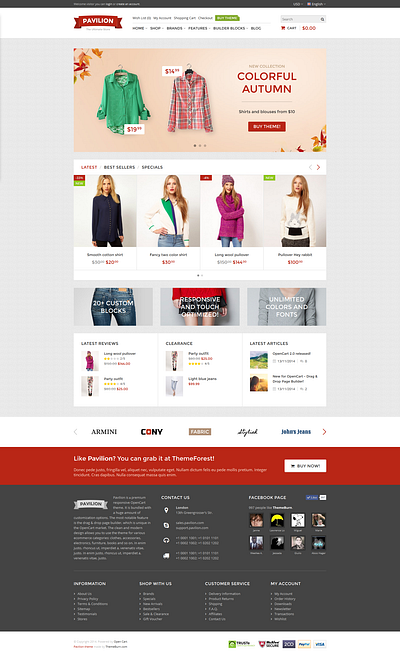 Pavilion - Responsive OpenCart Theme wordpress templates