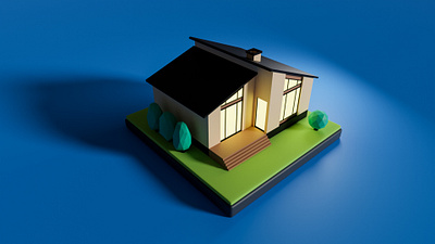 3D Modelling House 3d 3danimation 3disometric 3dmodelling game gameasset
