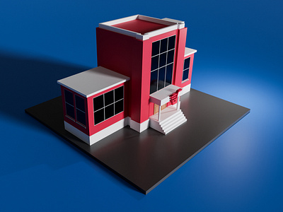 3D Modelling Supermarket Building 3d 3danimation 3disometric 3dmodelling game gameasset lowpoly