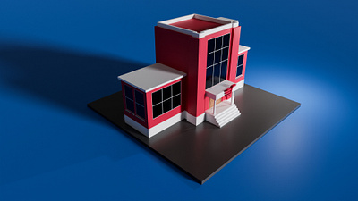 3D Modelling Supermarket Building 3d 3danimation 3disometric 3dmodelling game gameasset lowpoly