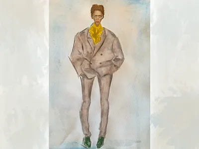 Masculinity in women's outfit branding design illustration