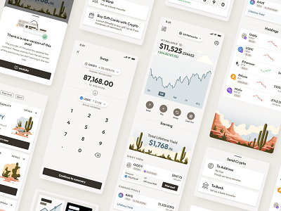 The Giddy Mobile App app branding button crypto desert design dropdown finance graph illustration keypad mobile money product screen ui ux