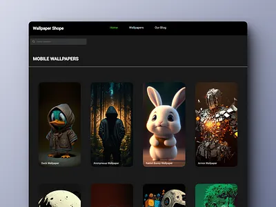 Wallpaper Website HTML Template css design fiver html html template landing page template mobile app ui modren ui design saas app ui ui design uiux ux wallpaper web app design web ui website website template