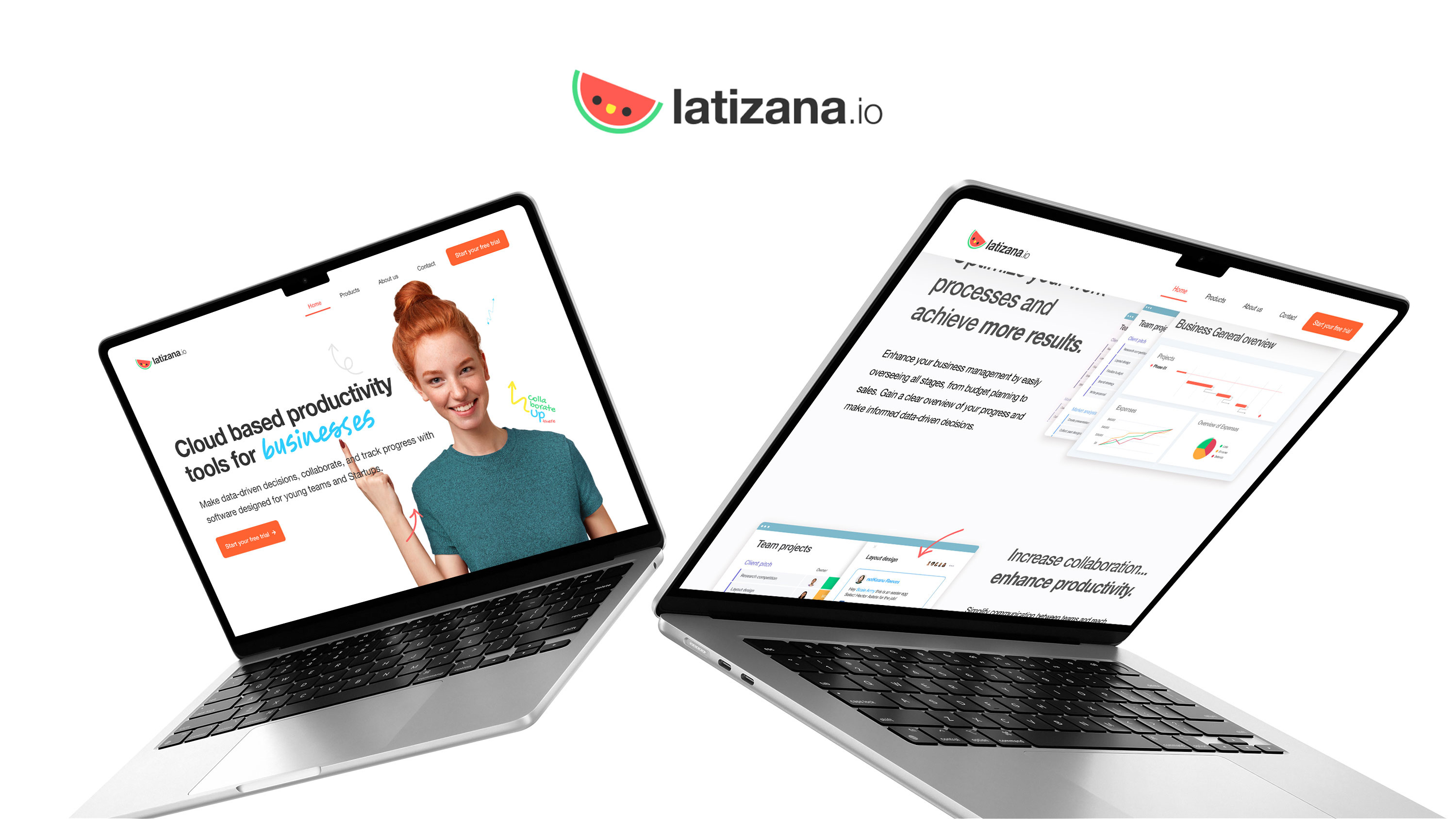 latizana b2b bootstrap brand branding design graphic design inspiration onepage ui web web design