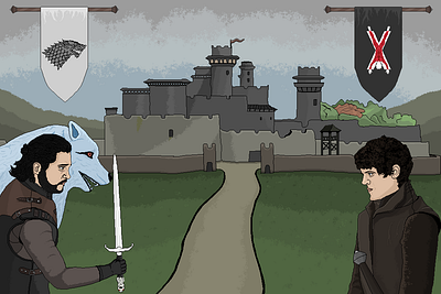 Game of Thrones - Battle of Bastards ~ Pixel Art 2d art aseprite character design design game of thrones jon snow pixel stark winterfell