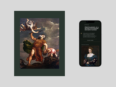 Titian — main page adaptive layout art concept design fine arts graphic design main page storytelling titian tiziano vecellio typography ui user interface ux vadim yarmak visual design web web design