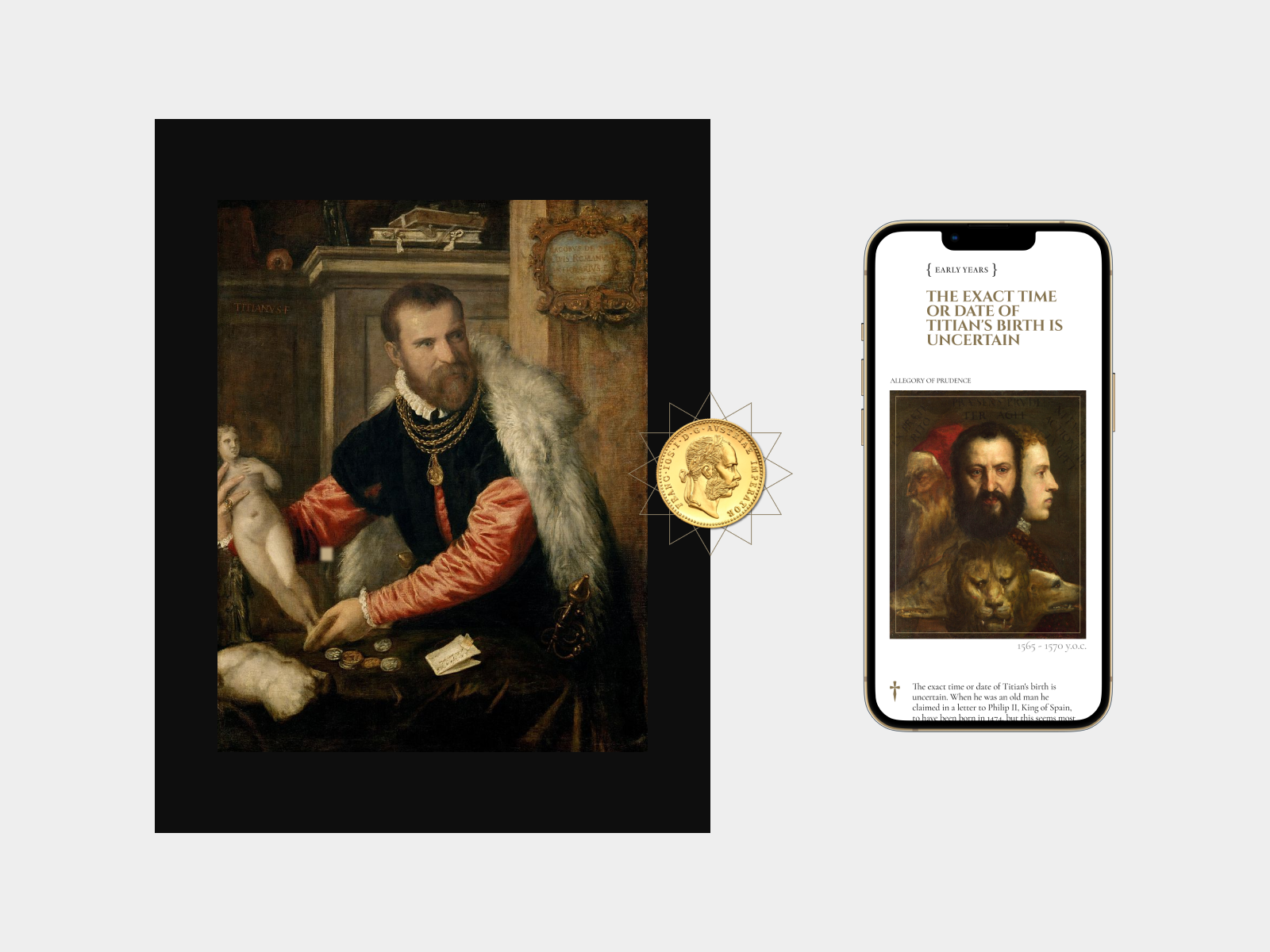 Titian — biography page by Vadym Yarmak on Dribbble
