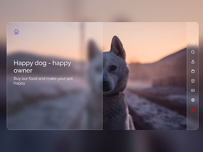 Dog food store design dog food store landimg landing page site typography ui uiux uiux design ux