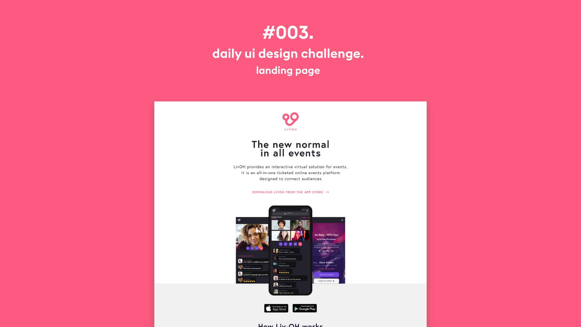 #003 of 100 / Prompt: Landing Page #DailyUI