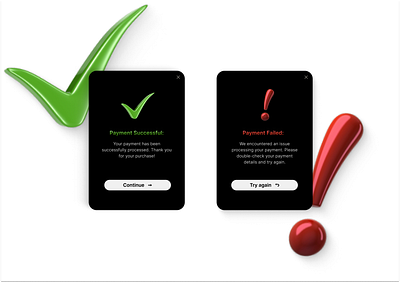 Flash Message - DailyUI #011 dailyui dribbble error figma flashmessage inspiration mobile mobiledesign payment popup success ui