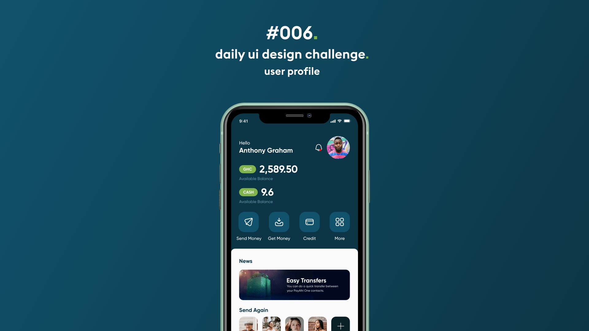 #006 of 100 / Prompt: User Profile #DailyUI