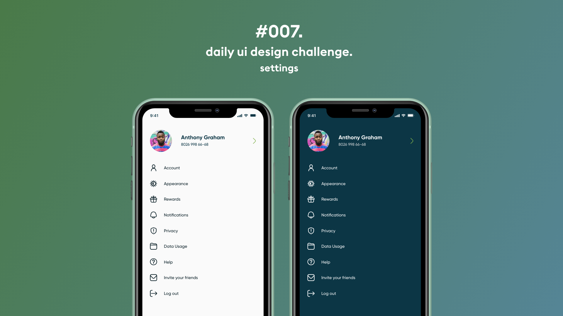 #007 of 100 / Prompt: Settings #DailyUI