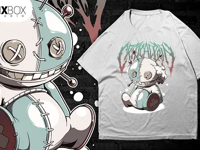 Streetwear Design for T-Shirt and Clothing - Malicious Voodoo Do cartoon character clothing design fashion design graphic design illustration streetwear design tshirt design