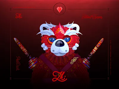 Fortunes of Treasures - ( Zhì | Guardian Suite ) 2d after effects animation branding cartoon design doodle graphic graphic design icon illustration logo motion motion graphics panda parallax pattern red panda toon vector