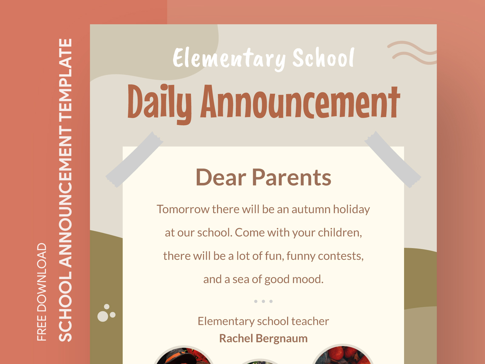 school announcement templates