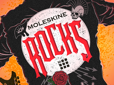 Moleskine Rocks! digital art giveaway illustration logo moleskine music photoshop price rock rockroll