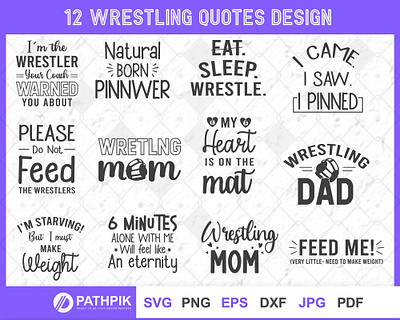 Wrestling Quotes Design graphic design martial arts svg
