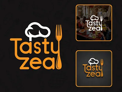Tasty Zeal Logo Template For Restaurants brand guideline brand identity branding creative logo design fast food food logo graphic design logo logo design modern logo restaurants restaurants logo tasty zeal logo vector visual logo