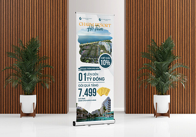 Real Estate Standee Banner Advertisement Template advertisement banner design graphic design illustration kqdesigner kqfreelancer real estate rollup standee vector