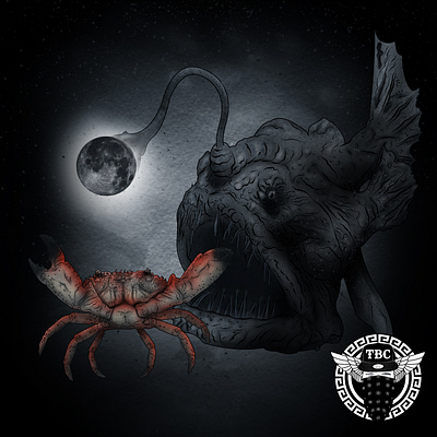 Angler & Crab 2 Album Cover Art album art angler fish crab digital art