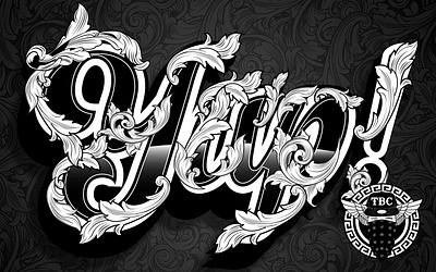 Yup! Lettering Design by TBC baroque graphics lettering logo